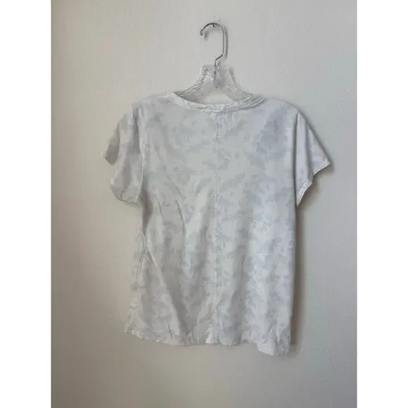 Rag & Bone All Over Julie Floral Tee White Blue Size Medium - Picture 5 of 7